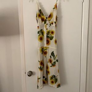 Farm sunflower linen dress
